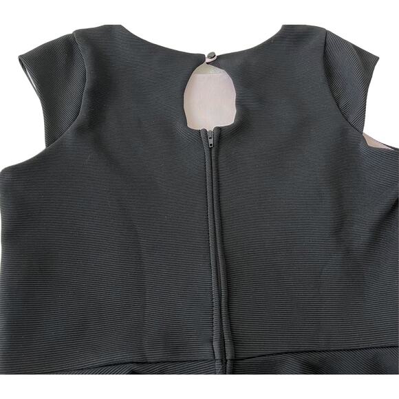 AVA & YELLY CAP SLEEVE MIDI SKATER DRESS, WOMENS, 16, BLACK WITH PINK LINING - Picture 6 of 12